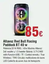 FROIZ Racing - altavoz red bull paddock bt 40 w oferta