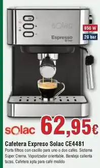 FROIZ Solac - cafetera expreso ce4481 oferta