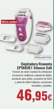 FROIZ Rowenta - depiladora ep5660e 1 silence soft oferta