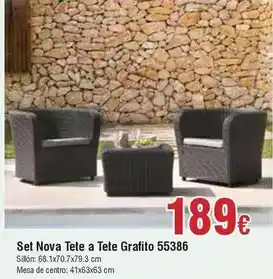 FROIZ Nova - set tete a tete grafito 55386 oferta