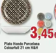 FROIZ Plato hondo porcelana colourfull 21 cm h&h oferta
