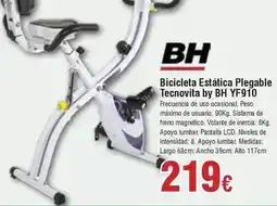 FROIZ Bh - bicicleta estatica plegable tecnovita by yf910 oferta