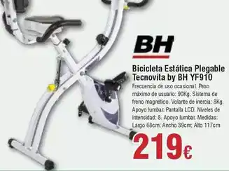 FROIZ Bh - bicicleta estatica plegable tecnovita by yf910 oferta
