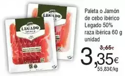 FROIZ Legado - paleta o jamón de cebo ibérico oferta