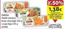 FROIZ Gerblé - galletas sesamo, leche chocolate o soja higo oferta