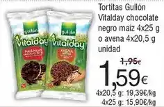FROIZ Vitalday - tortitas gullón chocolate negro maiz o avena oferta