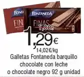 FROIZ Fontaneda - galletas barquillo chocolate con leche o chocolate negro oferta