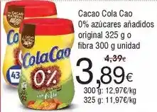 FROIZ Cola cao - cacao 0% azucares anadidos original oferta