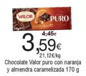 FROIZ Valor - chocolate puro con naranja y almendra caramelizada oferta