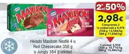 FROIZ Nestlé - helado maxibon red cheesecake o jungly oferta