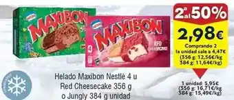 FROIZ Nestlé - helado maxibon red cheesecake o jungly oferta