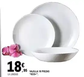 E.Leclerc Vajilla 18 piezas oferta