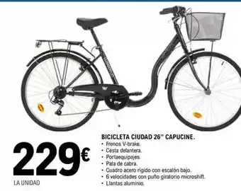 E.Leclerc Bicicleta ciudad 26 capucine oferta