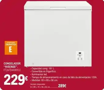 E.Leclerc Hisense - congelador oferta