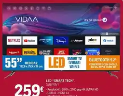 E.Leclerc Smart tech - led 55uv10v1 oferta
