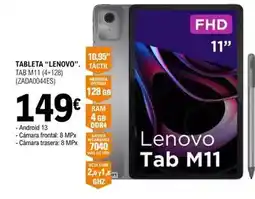 E.Leclerc Lenovo - tableta tab m11 (4+128) (zada0044es) oferta