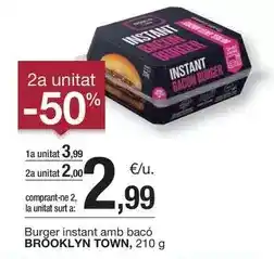 BonpreuEsclat Brooklyn town - burger instant amb baco oferta