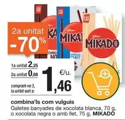 BonpreuEsclat Mikado - galetes banyades de xocolata blanca oferta