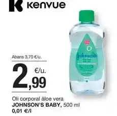 BonpreuEsclat Johnson's - oli corporal aloe vera oferta