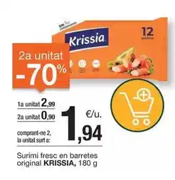 BonpreuEsclat Krissia - surimi fresc en barretes original oferta