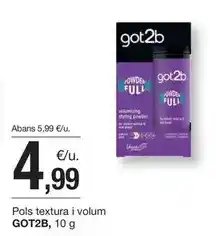BonpreuEsclat Got2b - pols textura i volum oferta