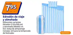 Action Edredón de viaje y almohada oferta