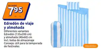 Action Edredón de viaje y almohada oferta
