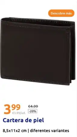 Action Cartera de piel 8,5x11x2 cm oferta