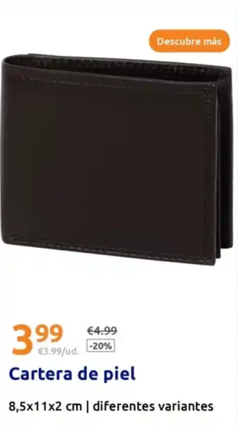Action Cartera de piel 8,5x11x2 cm oferta