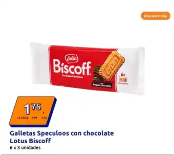 Action LOTUS Galletas Speculoos con chocolate Biscoff oferta