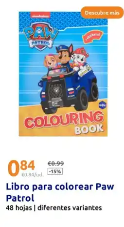 Action Libro para colorear Paw Patrol oferta