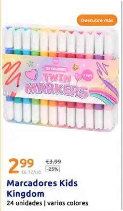 Action Marcadores Kids Kingdom oferta