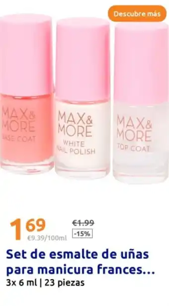 Action Set de esmalte de uñas para manicura frances oferta