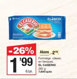 SPAR Fragadis EL CASERIO Formatge clàssic en llenques oferta