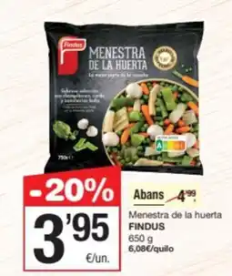SPAR Fragadis FINDUS Menestra de la huerta oferta
