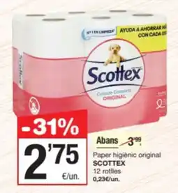 SPAR Fragadis SCOTTEX Paper higiènic original oferta