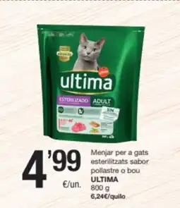 SPAR Fragadis ULTIMA Menjar per a gats esterilitzats sabor pollastre o bou oferta