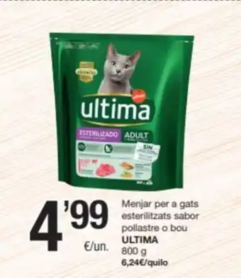 SPAR Fragadis ULTIMA Menjar per a gats esterilitzats sabor pollastre o bou oferta