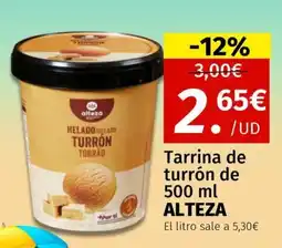 Maskom Supermercados ALTEZA Tarrina de turrón oferta