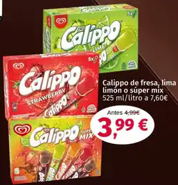Maskom Supermercados CALIPPO de fresa, lima limón o súper mix oferta