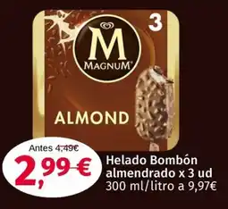 Maskom Supermercados MAGNUM Helado Bombón almendrado x 3 ud oferta
