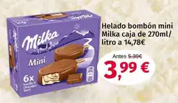 Maskom Supermercados Helado bombón mini Milka caja oferta