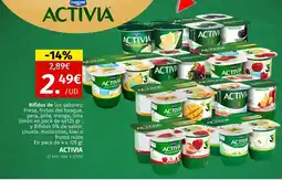 Maskom Supermercados ACTIVIA Bifidus de los sabores: Fresa, frutos del bosque, pera, piña, mango, lima limón oferta