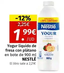 Maskom Supermercados NESTLÉ Yogur líquido de fresa con plátano oferta