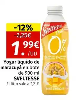 Maskom Supermercados SVELTESSE Yogur líquido de maracuyá oferta