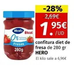 Maskom Supermercados HERO confitura diet de fresa oferta