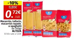 Maskom Supermercados ALTEZA Macarrón, tallarín, macarrón rayado o spaghetti oferta