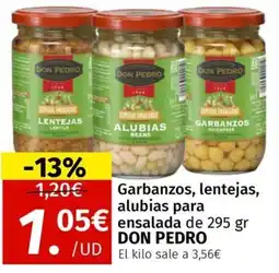 Maskom Supermercados DON PEDRO Garbanzos, lentejas, alubias para ensalada oferta