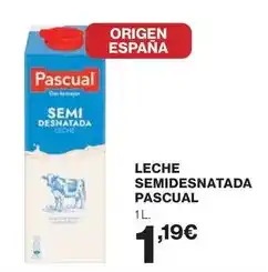 Hipercor Pascual - leche semidesnatada oferta