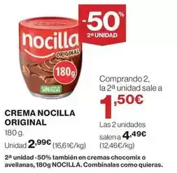 Hipercor Nocilla - crema original oferta